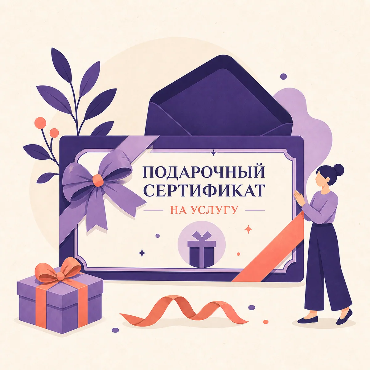 Иллюстрация: Дизайн подарочного сертификата