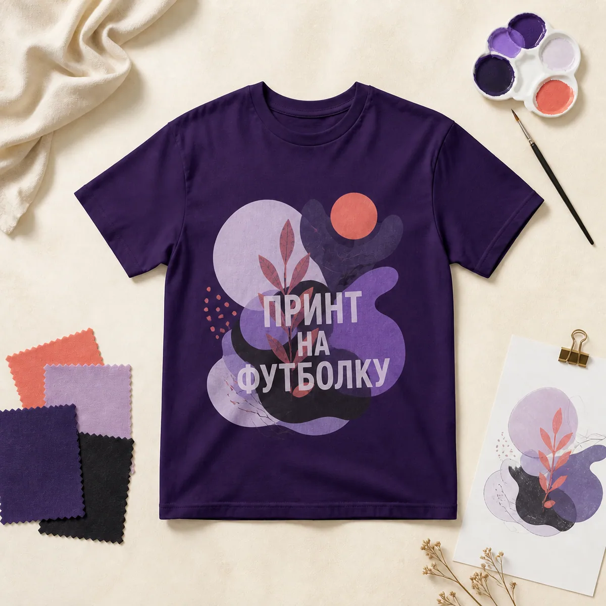 Иллюстрация: Создать принт на футболку