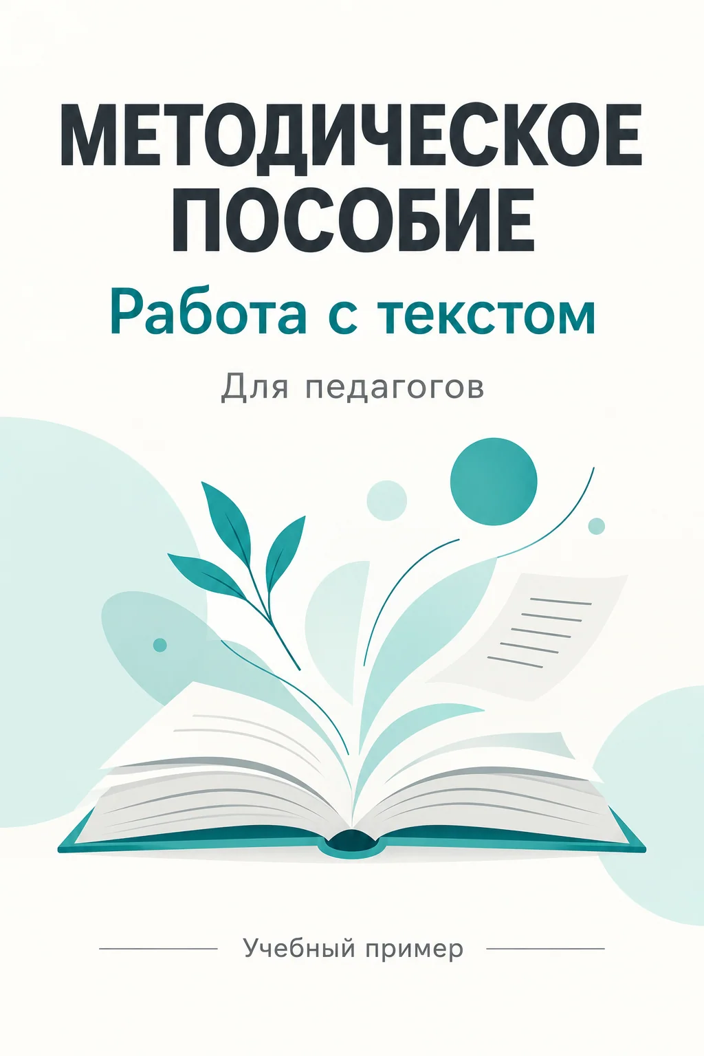 Обложка учебного пособия о работе с текстом для педагогов